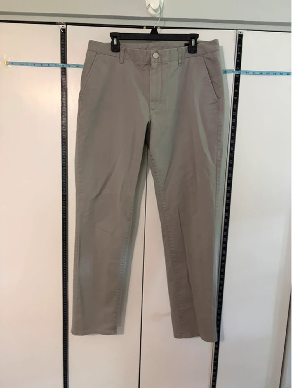 Bonobos Mens 36x34 Chino Pants Gray Khaki Straight Fit Stretch Casual